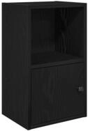vidaXL B&uuml;cherregal B&uuml;cherregal Schwarz Eichen-Optik 31x24x52 cm Holzwerkstoff,