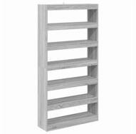 vidaXL B&uuml;cherregal B&uuml;cherregal Graues Sonoma 100 x 30 x 198 cm Holzwerkstoff,