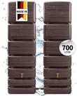 4rain Regentonne SLIM WOOD DECOR Wandtank-SET 700 L, darkwood
