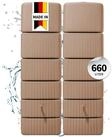 4rain Regentonne SLIM Wandtank SET 660 L, taupe, 2x Slim 330 L, inkl. Verbinder