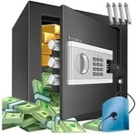 KESSER Tresor, Elektrischer Tresor Inkl. Batteriebox Elektronischer Safe 3...