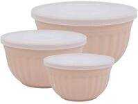 Greengate Sch&uuml;ssel Alice Sch&uuml;ssel mit Deckel creamy fudge Set3, Kunststoff,