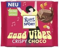 Ritter SPORT Schokolade, Ritter Sport Good Vibes Crispy Choco cremige F&uuml;llung