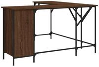 vidaXL Schreibtisch Schreibtisch Braun Eichen-Optik 141x141x75 cm Holzwerkstoff