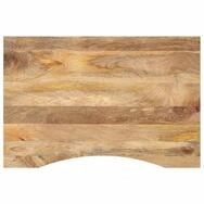 vidaXL Tischplatte Schreibtischplatte mit Aussparung 80x60x2,5 cm Massivholz