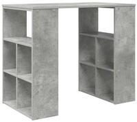 vidaXL Schreibtisch Schreibtisch mit Regal Beton Grau 90 x 50 x 75 cm...