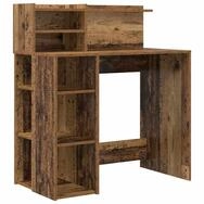 vidaXL Schreibtisch Schreibtisch mit Regal Altholz 90 x 48 x 101,5 cm...