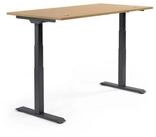 Soennecken Schreibtisch Schreibtisch 1200x605-1255x800mm Platte Eiche hell Gestell