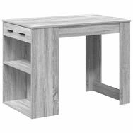 vidaXL Esstisch Schreibtisch mit Schubladen Ablage Grau Sonoma 102x62x77,5 cm (1-St)