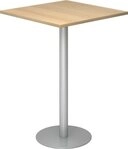 HAMMERBACHER Empfangstheke Stehtisch 80x80cm Eiche/silber