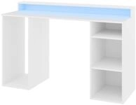 MIRJAN24 Schreibtisch Gamer I (mit Beleuchtung LED RGB), Monitor Regal, Gaming...