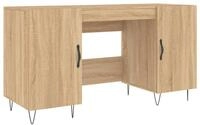 vidaXL Schreibtisch Schreibtisch Sonoma-Eiche 140x50x75 cm Holzwerkstoff