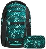 coocazoo Schulranzen Schulrucksack-Set MATE Pixel Blox 2-teilig (2-teilig),