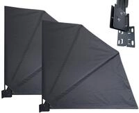 Quick Star Sichtschutzf&auml;cher mit Easy Mount Wandplatte, Blickdicht und...