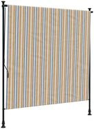 vidaXL Markise Au&szlig;enrollo Gelb und Wei&szlig; 200x270 cm Stoff und Stahl