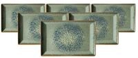 Ritzenhoff & Breker Servierplatte Verde Servierplatten 30 x 20 cm 6er Set, Steinzeug,
