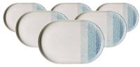 Ritzenhoff & Breker Servierplatte Trio Servierplatten 30 x 20 cm 6er Set, Steinzeug,