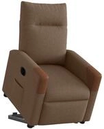 vidaXL Sessel Relaxsessel mit Aufstehhilfe Elektrisch Braun Stoff (1-St)
