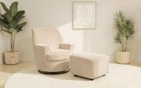 Home affaire Drehsessel HETTY, Drehsessel mit Wippfunktion und Hocker, Lesesessel,
