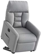 vidaXL Sessel Relaxsessel mit Aufstehhilfe Elektrisch Hellgrau Stoff (1-St)