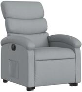 vidaXL Sessel Relaxsessel mit Aufstehhilfe Elektrisch Hellgrau Stoff (1-St)