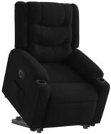 vidaXL Sessel Relaxsessel mit Aufstehhilfe Elektrisch Schwarz Stoff (1-St)