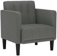 vidaXL Sessel Sessel mit Armlehnen Dunkelgrau 53 cm Stoff (1-St)