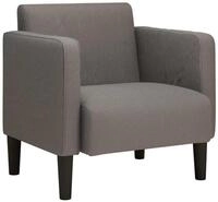 vidaXL Sessel Sessel mit Armlehnen Hellgrau 54 cm Cordstoff (1-St)