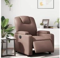 vidaXL Relaxsessel, Elektrischer Relaxsessel Braun Kunstleder