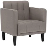 vidaXL Sessel Sessel mit Armlehnen Taupe 53 cm Stoff (1-St)
