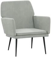 vidaXL Sessel Sessel Hellgrau 62x79x79 cm Samt (1-St)