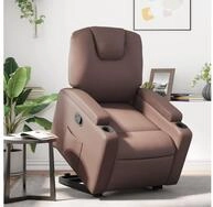vidaXL Relaxsessel, Relaxsessel mit Aufstehhilfe Braun Kunstleder