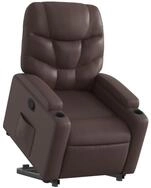 vidaXL Sessel Relaxsessel mit Aufstehhilfe Braun Kunstleder (1-St)