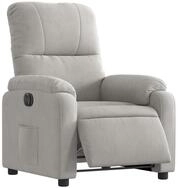 vidaXL Sessel Relaxsessel Elektrisch Hellgrau Mikrofasergewebe (1-St)