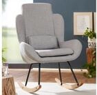 FINEBUY Schaukelstuhl CAPRI Relaxsessel Schwingsessel Stoff Schwingstuhl