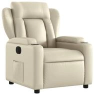 vidaXL Sessel Relaxsessel Elektrisch Creme Kunstleder (1-St)