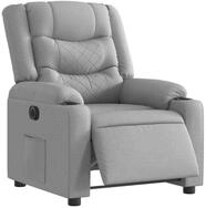 vidaXL Sessel Relaxsessel Elektrisch Hellgrau Stoff (1-St)