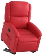 vidaXL Sessel Relaxsessel mit Aufstehhilfe Elektrisch Rot Kunstleder (1-St)