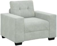 vidaXL Sofa Sessel Hellgrau 100x78x80 cm Samt, 1 Teile