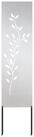 vidaXL Wandbild Garten Sichtschutz-Leinwand Floral Silber 32 x 140 cm...