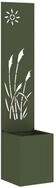 vidaXL Wandbild Garten Sichtschutz-Leinwand Olivgr&uuml;n 32 x 150 cm, (1 St)