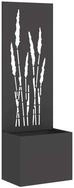 vidaXL Wandbild Garten Sichtschutz-Leinwand Schwarz 50 x 150 cm, (1 St)