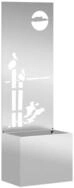 vidaXL Wandbild Garten Sichtschutz-Leinwand Silber 50 x 32 x 150 cm, (1 St)