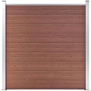 vidaXL Gartenzaun, WPC Zaun-Set 10 Quadrate + 1 Schr&auml;ge 1830x186 cm Braun