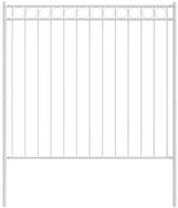 vidaXL Gartenzaun Zaunelement ASSEN Wei&szlig; 170 x 170 cm Stahl, (1-St)