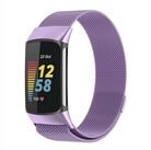 Wigento Smartwatch-Armband F&uuml;r Fitbit Charge 6 / 5 Metall Stahl Mesh Armband...