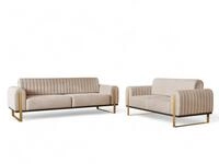 Fun M&ouml;bel Polstergarnitur Sofaset Designersofas VALERIE 3-2 in Stoff Elisa...
