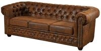 Massivmoebel24 Sofa CHESTERFIELD, Sofa 203x86x72 braun CHESTERFIELD