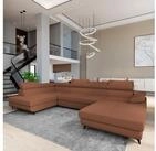 Masseno Ecksofa RUBANO mit Schlaffunktion U-Form, Sofa mit Bettkasten
