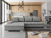 MIRJAN24 Ecksofa Orkan, mit Bettkasten und Schlaffunktion, Kissen mit...